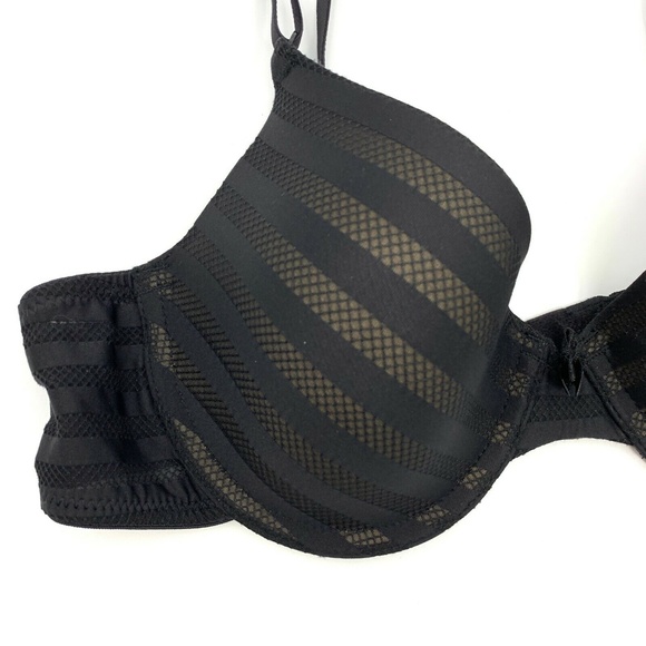 Maidenform Self Expressions T-Shirt Bra Womens Size 36B Black Stripe Underwire - Picture 4 of 10